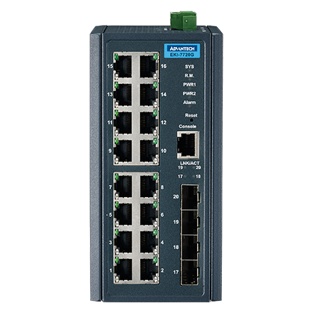 16 Gigabit Ethernet + 4 SFP Managed Switch